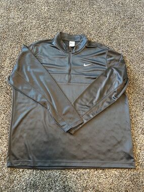 Nike Men's Dark Gray Half-Zip Performance Pullover